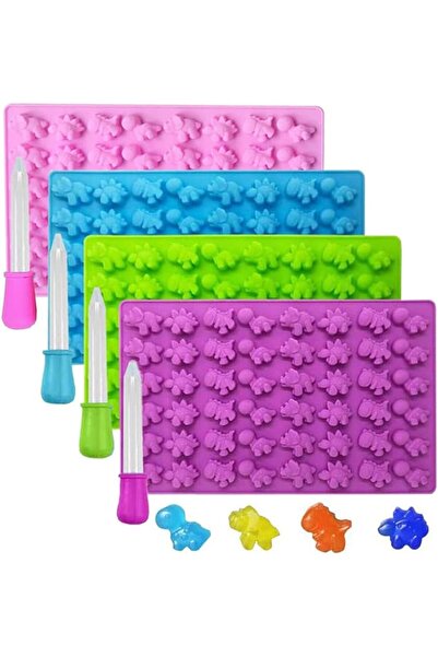Yelajoy 4 PCS Gummy Bear Candy Molds, Silicone Candy Molds, Chocolate Mould W...