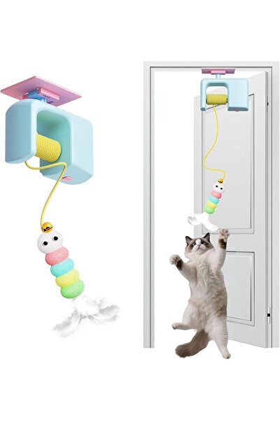 KASTWAVE Cat Hanging Toy for Indoor Cats, Interactive Retractable Mouse Tease...