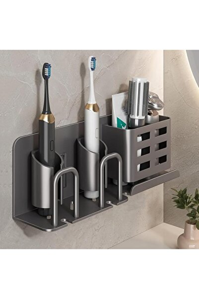 GENERAL Micaucus Bathroom Toothbrush Holder, Wall Mounted Alloy Electric Toot...