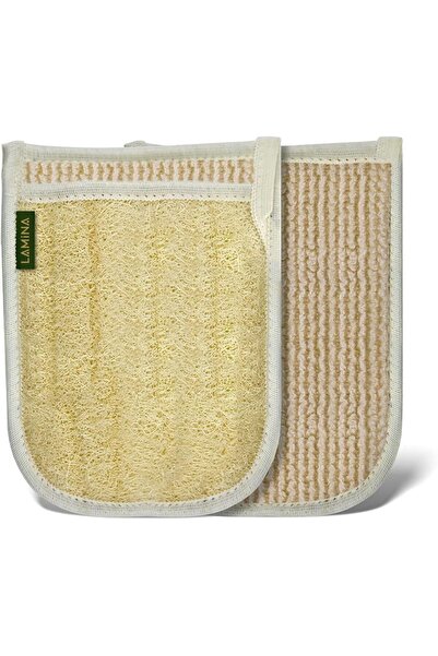 lamina Natural Loofah Sponge Bath Glove Exfoliating Glove Natural Bath Loofah...