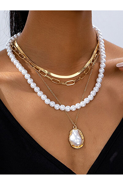 Take Two By Styli Set Of 4 - Baroque Pearl Necklace