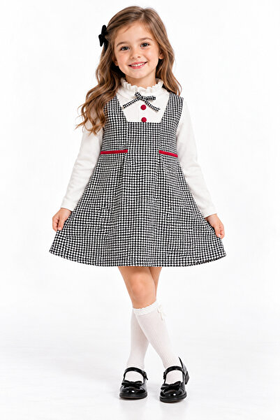 HELMİRA Girl's Ruffle High Collar 2-Piece Dress Set