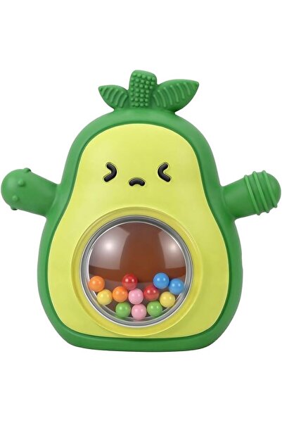 Generic Avocado Baby Teether, Food Grade Silicone Teething Rattle Toy, BPA Fr...