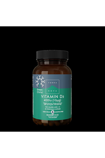 Terranova Green Child Σύμπλεγμα Βιταμίνης D3, 50 ΚΑΨΟΥΛΕΣ, χωρίς πρόσθετα, 10...