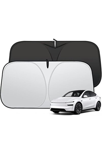 Generic Foldable Car Windshield Sun Shade Compatible with Tesla Model Y 2020-...