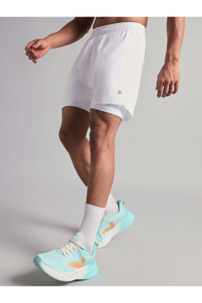 Cult By Styli Men Run Elevate White Integrated Shorts