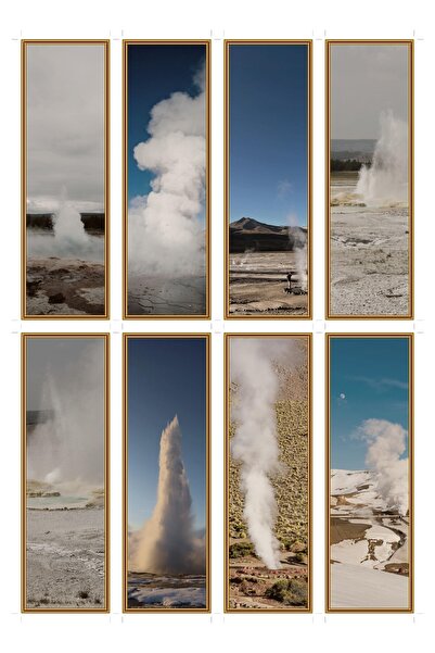 OEM Set 8 Semne de Carte Gheizere Geotermale, Peisaje Naturale Unice, Carton ...