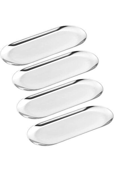 Aputue Trinket Tray, 4 PCS Stainless Steel Serving Trays, Decorative Jewelry ...