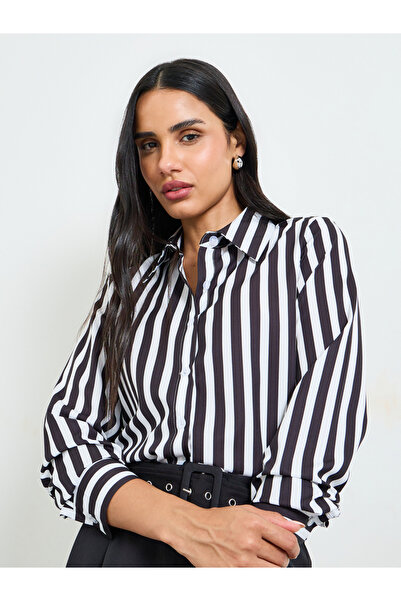 Take Two By Styli Striped Long Sleeve Button-Down Shirt