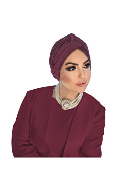 Take Two By Styli حجاب توربان سادة بلون بورجوندي