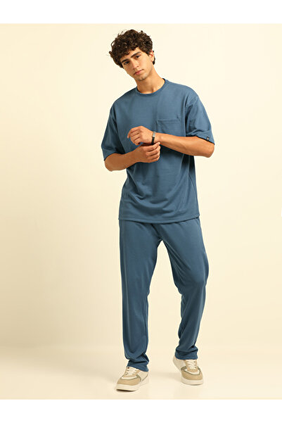 Bushirt By Styli طقم رياضي رجالي باللون الأزرق الفاتح