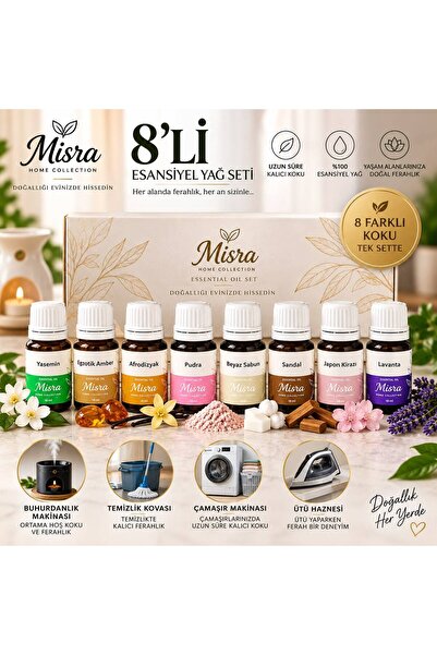 misra home collection Hava Nemlendirici için Esansiyel Uçucu Yağ Aroma Difüzö...