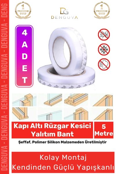 Denguva Rüzgar Kesici Ses Böcek Toz Önleyici Yalıtım Kapı Pencere Isı Izolasy...