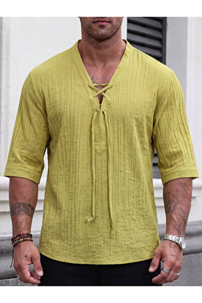 Take Two By Styli Men Drawstring Design Casual Top