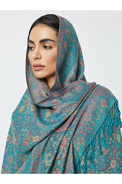 Take Two By Styli Coral Graphic Print Hijab With Tassels