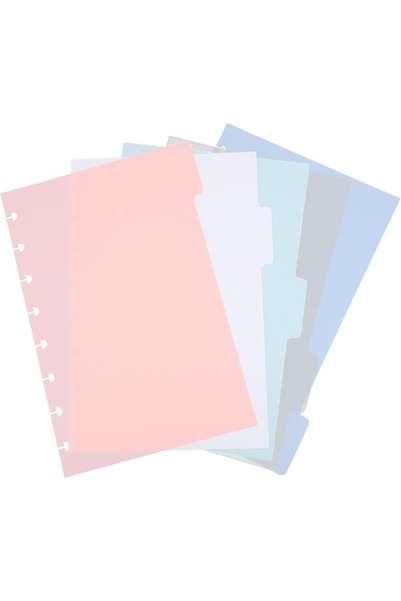 Baluue 5pcs Colored Binder Dividers With Tabs Pp Index Dividers For Office Sc...