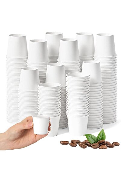 TERRIFI 100 Pack 1oz Mini Paper Cups, Disposable Espresso Cups for Coffee Wat...