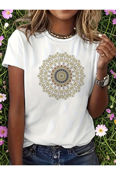 Take Two By Styli White Graphic Print Round Neck T-Shirt