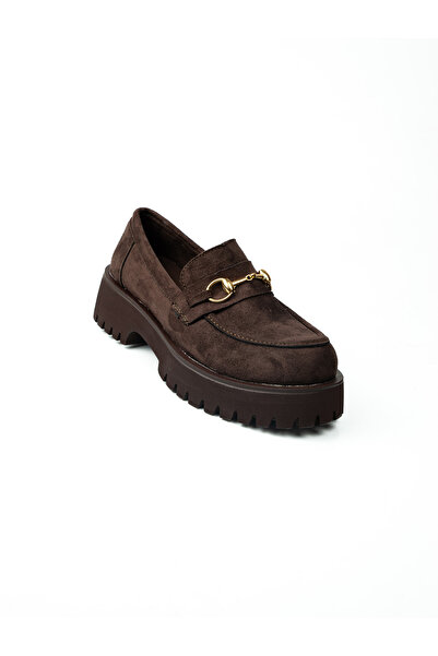 Moda Arena 303 Brown Suede Chain Women's College Shoes