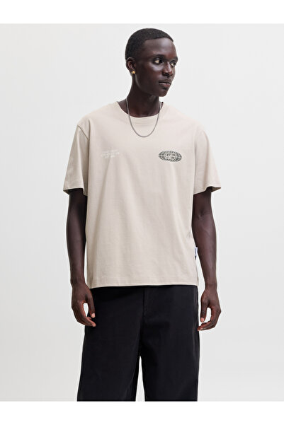 Jack & Jones Grey Jcolegacy Graphic Back Short Sleeves T-Shirt