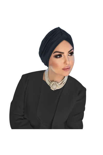 Take Two By Styli Black Plain Turban Hijab