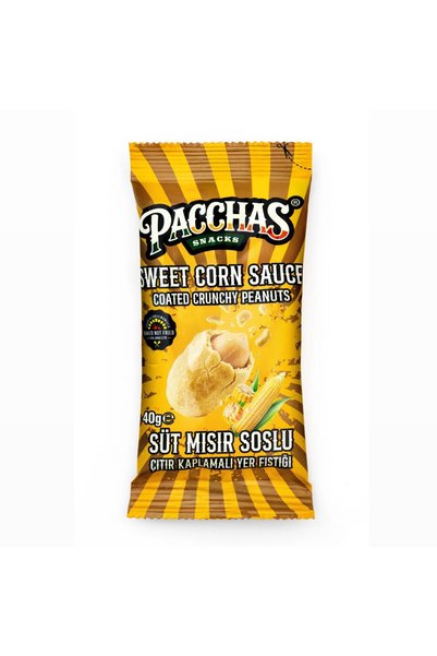 PACCHAS SNACKS Pacchas Süt Mısır Soslu Çıtır Kaplamalı Yer Fıstığı 40 Gr *30 ...