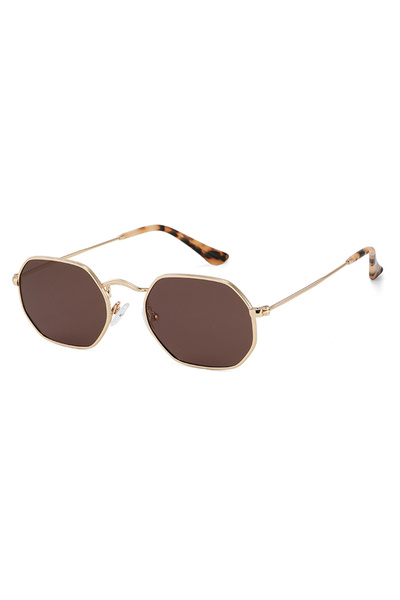 Take Two By Styli Men Gold Round Frame Sunglasses