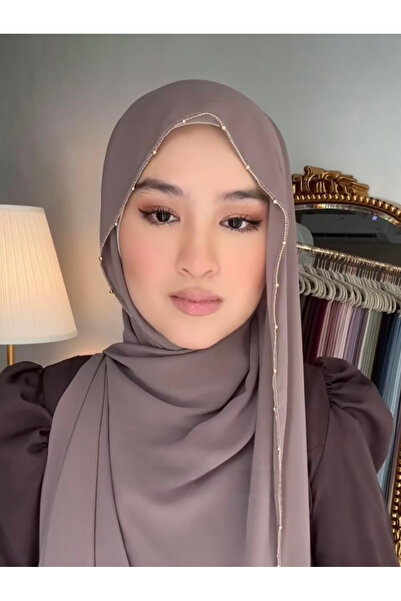 Take Two By Styli Grey Beaded Hijab
