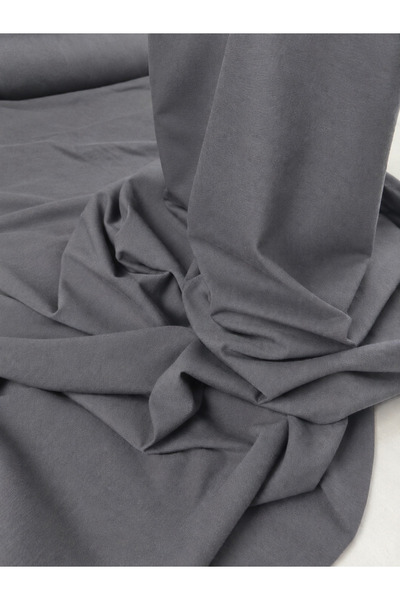 Genel Markalar Koyu Gri Pamuklu Penye Kumaş – 2 Metre En | Yumuşak ve Esnek