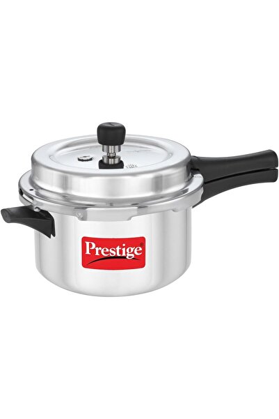Prestige Popular Plus Svachh Aluminium Pressure Cooker, 4.0 Litre - Silver