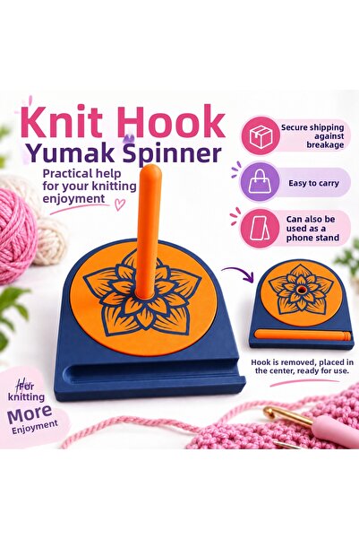 Devletli 3d Yumak Rotator - Knitting Yarn Holder - Yarn Rotator - Spool Holde...