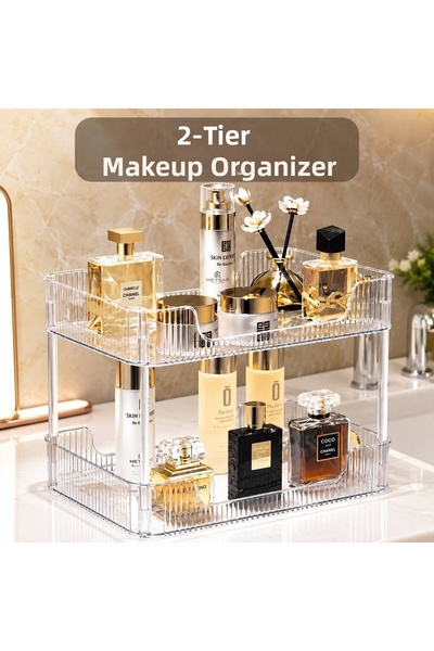 EMKSHOP 2-Tier Makeup Organizer Cosmetic Accessory Organizer Cosmetic Display...
