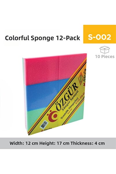 inci çelik aksesuar 5 Colorful Sponges 12Pcs (185)