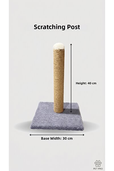 miyorapet Jute Rope Cat Scratching Board - 40 cm - with Leash Gift