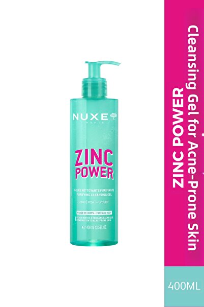Nuxe Zinc Power Purifying Cleansing Gel for Oily and Acne-Prone Skin 400 ml