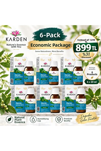 Karden Mersin Aroma Verici 20 ml Economical Pack of 6