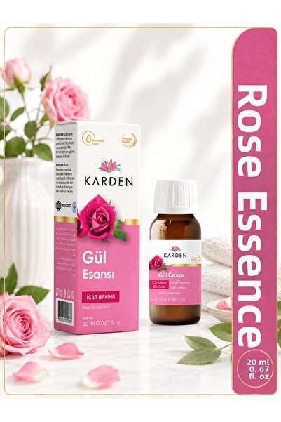 Karden Rose Essence 20 ml - Pure and Natural Rose Scented Essential Oil