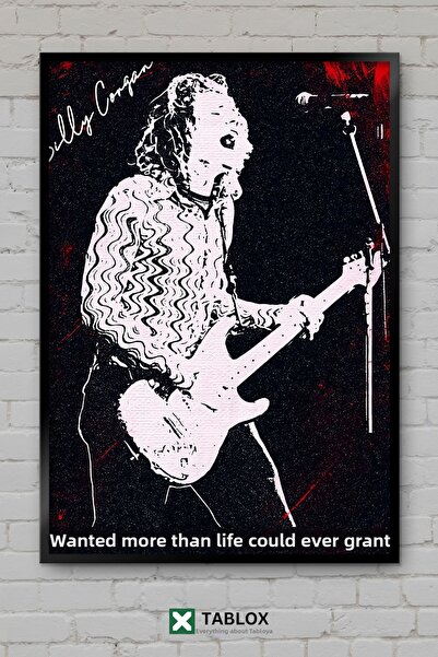 TABLOX Billy Corgan Smashing Pumpkins Poster muzical cu cântăreț, tablou deco...