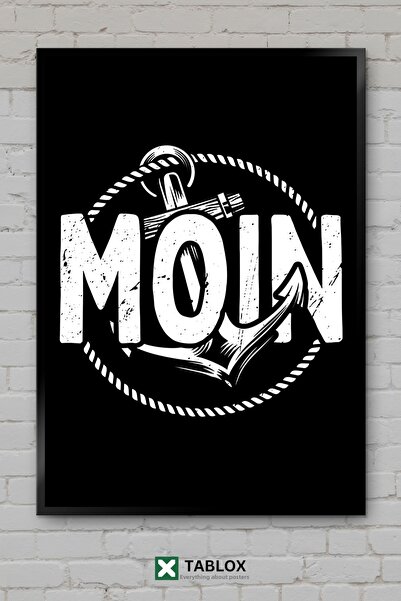TABLOX Moin Hamburg Germania Poster cu orașul, tablou decorativ înrămat din MDF