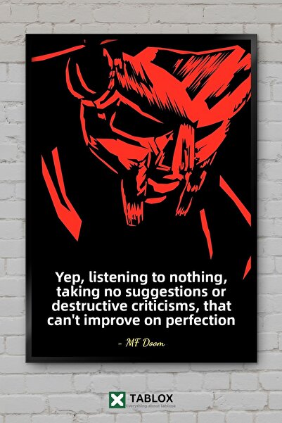 TABLOX Αποφθέγματα του Mf Doom, Ράπερ, Χιπ Χοπ, Μουσική, Διακοσμητικός πίνακα...