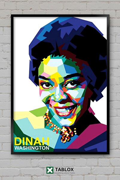 TABLOX Dinah Washington Wpap Τζαζ τραγουδίστρια Τέχνη Πορτρέτο Πλαίσιο με εμφ...