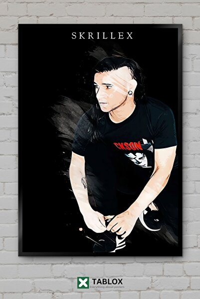 TABLOX Αφίσα μουσικής Skrillex Dj Producer Electro Dubstep, Διακοσμητικός πίν...