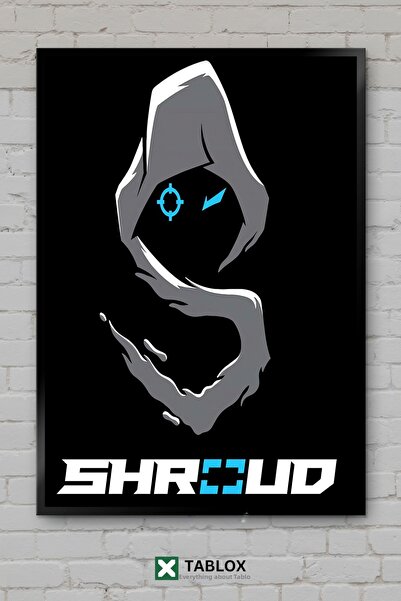 TABLOX Shroud Player Gamer Streamer Fps Poster Frame View Decorative MDF Tableau