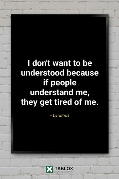 TABLOX Lil Wayne Quotes Sayings Rapper Rapper Hip Hop Music Frame Look Decora...