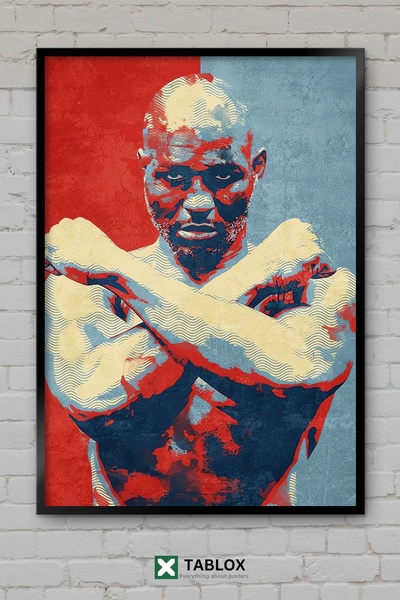 TABLOX Αφίσα Bernard Hopkins Boxer Boxer Champion με κορνίζα, διακοσμητικός π...