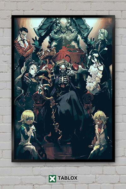 TABLOX Overlord Anime Manga Ainz Skeleton Japanese Isekai Framed Decorative M...