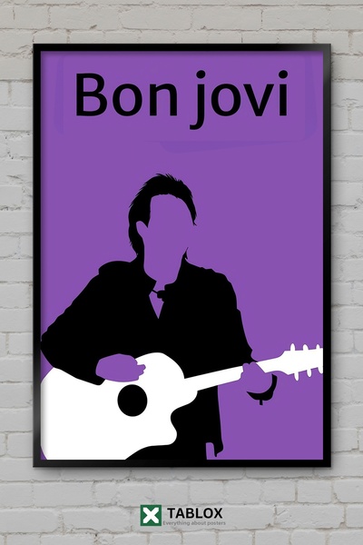 TABLOX Bon Jovi The Minimalist Grup Μουσικό Ροκ Πορτρέτο Διακοσμητικός Πίνακα...