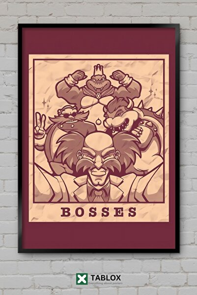TABLOX Bosses Patrons Game Action Φανταστική αφίσα με κορνίζα Διακοσμητικός π...