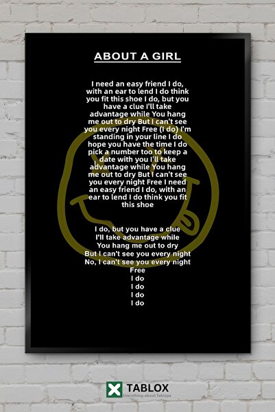 TABLOX Αφίσα μουσικής ομάδας Nirvana Grunge Rock με εμφάνιση κορνίζας Kurt Co...
