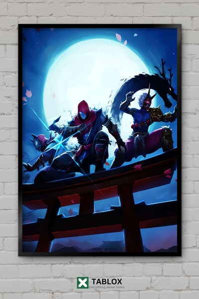 TABLOX Aragami Video Game Ninja Privacy Poster japonez Tablou decorativ înrăm...